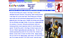 Desktop Screenshot of kidspartyusa.com